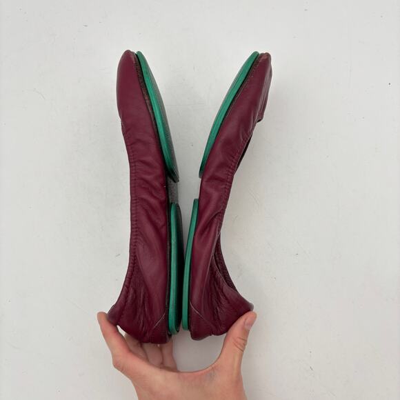 Tieks Gavriela Leather Maroon Ballet Flats Women's 8 Preppy Casual - Picture 7 of 12